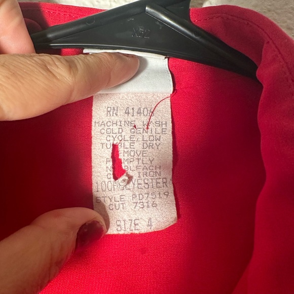 Vintage 70s or 80s fushia pleated dress with elastic waistband size 4 - Picture 10 of 10